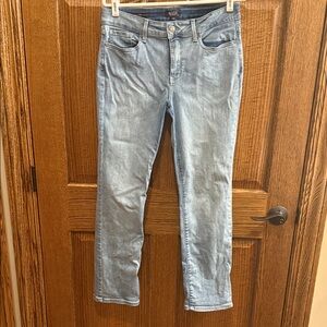 NYDJ Light Blue Marilyn Straight Leg Jeans 10P